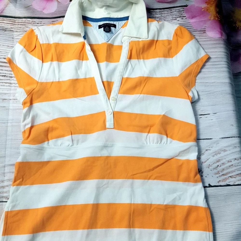 Tommy Hilfiger Striped Polo Preppy Style Dress - Picture 2 of 7
